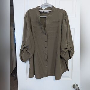 Cathy Che Stretch Olive Jacket